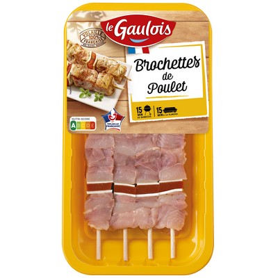 brochettes poulet x4 bq 380g