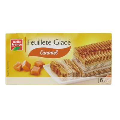 Dessert glacé feuilleté carame 380g