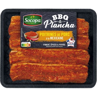Poitrine porc tex mex 380g