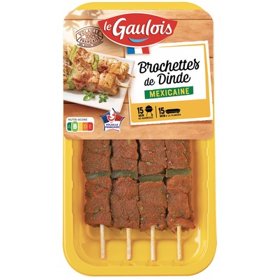 Brochettes dinde mexicaine x4 380g