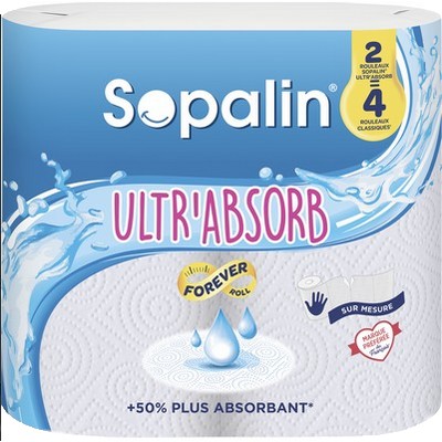 Essuie tout ultr'absorb blanc x2=4