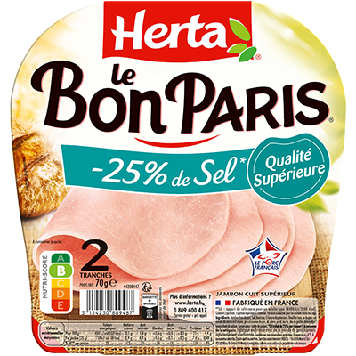 x2tr jambon a l'etoufee -25% sel 70g