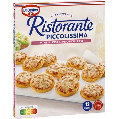 Minis pizza jambon x12 288g