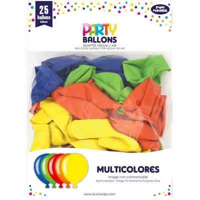Ballons latex multicolor x25