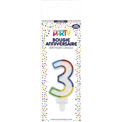 Bougie chiffre 3 20g
