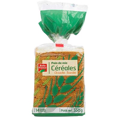Pain de mie cereales 550g