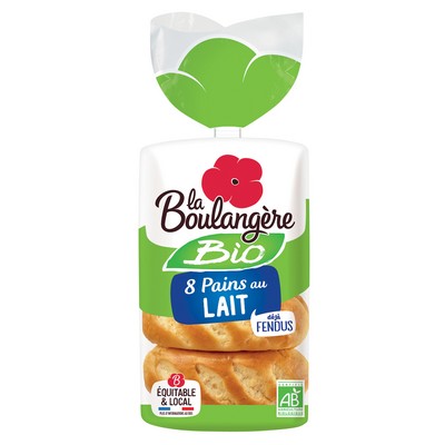 Pains au lait frais bio x8 280g