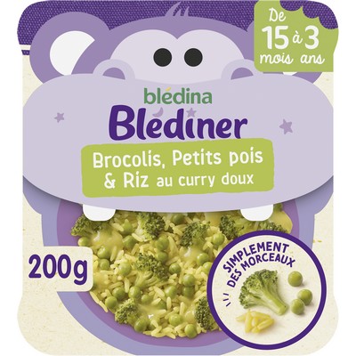 Plat brocoli petit pois riz 200g