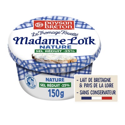 Fromage nature sel reduit 150g