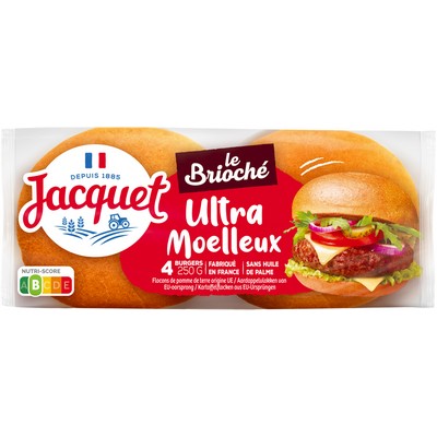 Burger ultra moelleux brioche x4 250g