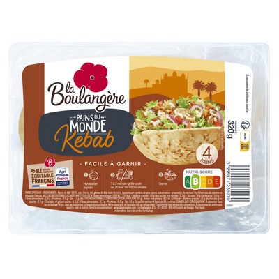 Pains du monde kebab x4 320g