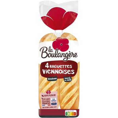 Baguettes viennoises x4 340g