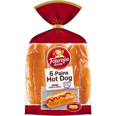 Pain hot dog x6 270g
