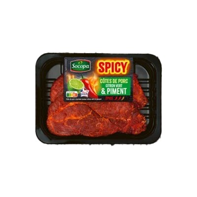 Cote porc piment x2 p.variable 300g