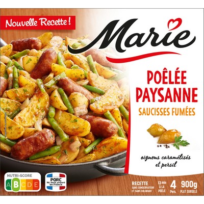 Poelee paysanne saucisse fumee 900g