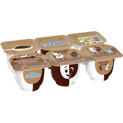 Crème dessert chocolat et lait 6x70g